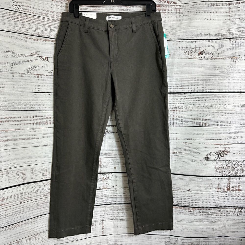 Lila Rayn Pants Womens Size 10 the Erica Slim Chino Straight leg Brown CozyTwill